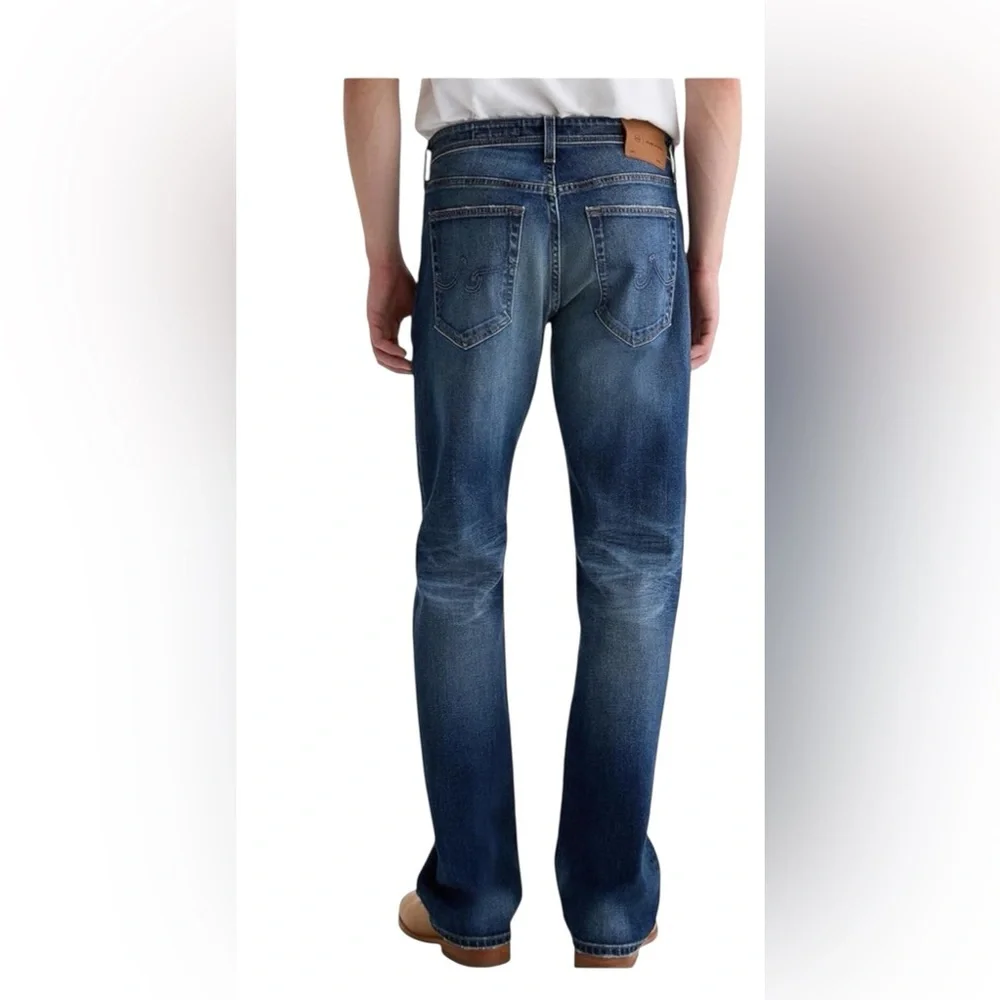 Ag Adriano Goldschmied Men's Straight Jeans - Dark Blue - Picture 4 of 14